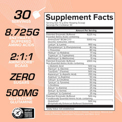 Close-up of Aminozorb Elite 21 label highlighting PH-Correct buffering