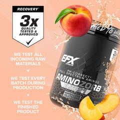 Sour Peach flavored Aminozorb Elite 21 in a glass for tasting