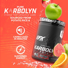 EFX Sports Karbolyn Fuel dissolving in water with fruit punch color