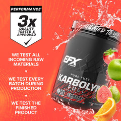 EFX Sports Karbolyn Fuel glass with fruit punch flavor and bubbles