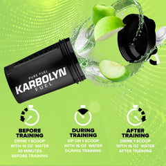 Athlete using Karbolyn Fuel during training for sustained performance.