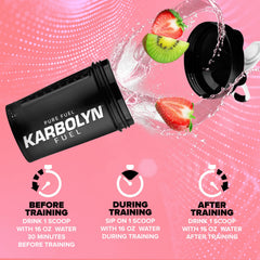 Kiwi Strawberry flavor label suggests refreshing taste option during workouts