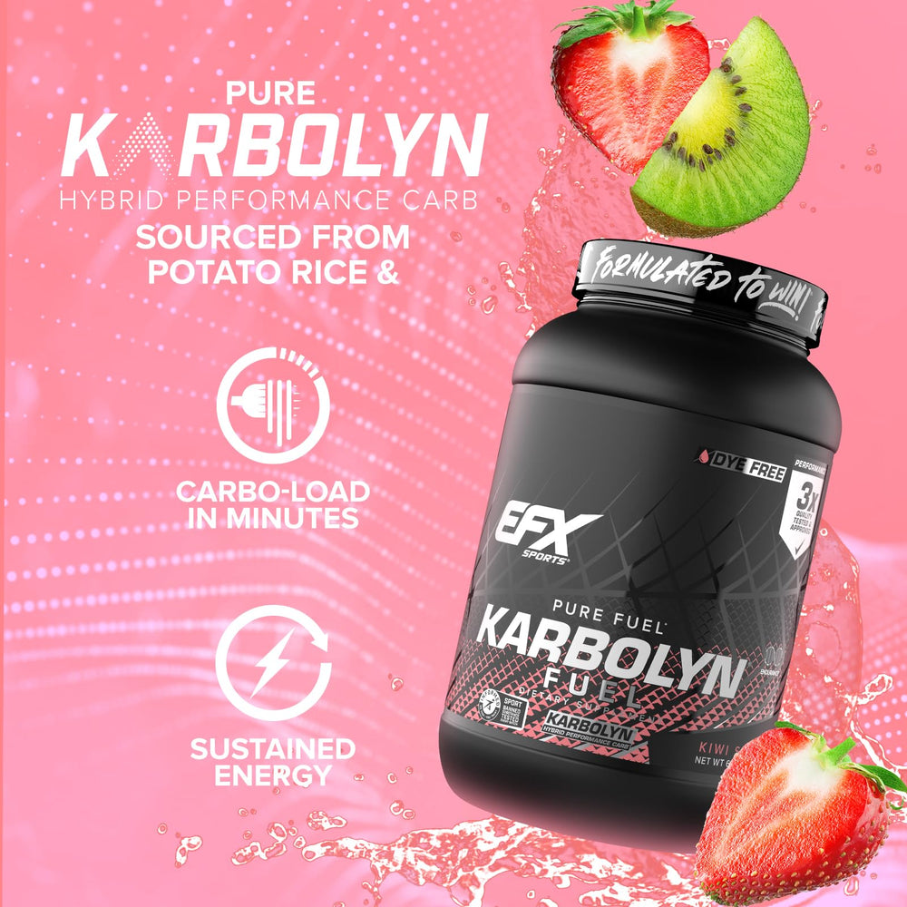 EFX Sports Karbolyn Fuel pack shot highlighting value and servings