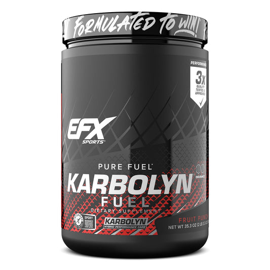EFX Sports Karbolyn Fuel powder jar for fast energy during workouts