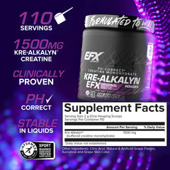 Scoop of Kre-Alkalyn EFX powder measured for precise servings.