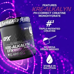 EFX Kre-Alkalyn EFX powder unflavored bag ideal for precise timing before or after training