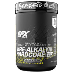 EFX Sports Kre-Alkalyn Hardcore bottle front for high-energy training sessions
