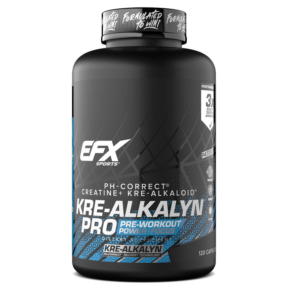 EFX Kre-Alkalyn Pro bottle front for training sessions