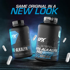 EFX Kre-Alkalyn Pro capsules close-up showing precise dosing