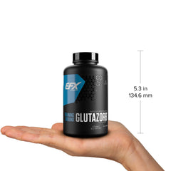 EFX glutazorb capsules on shelf with bottle label highlighting pH stability.