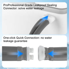 Egfvcbo leak-proof hose and connector prevent spills during treatment