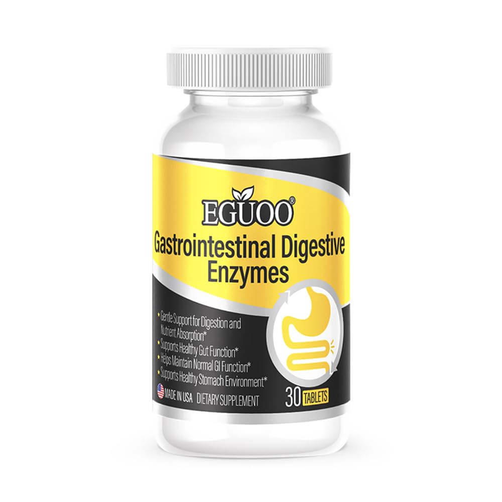 EGUOO digestive enzymes bottle – supports daily digestion with plant-based enzymes