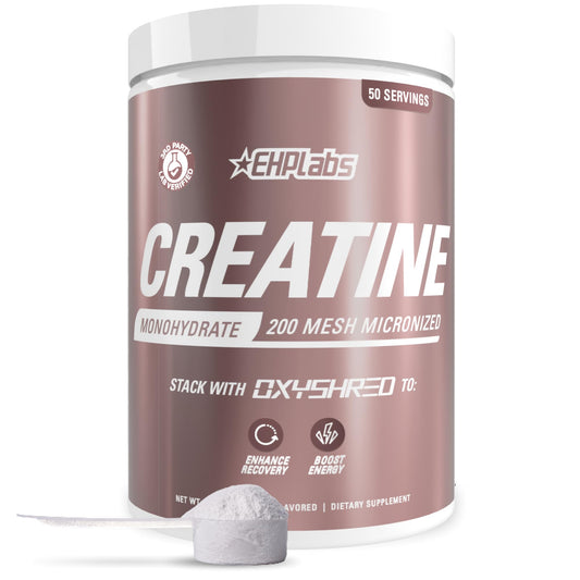 EHP Labs CREA-8 creatine powder bottle for convenient daily supplementation.