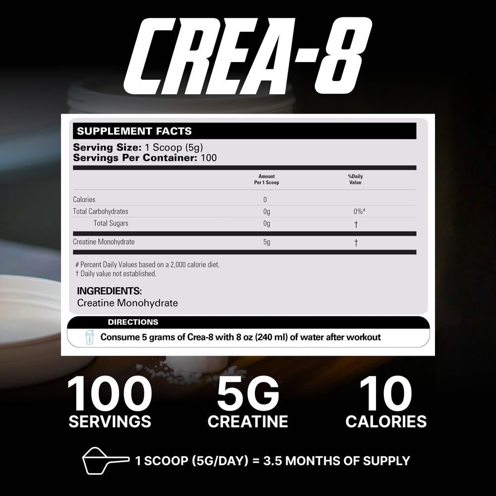 EHP Labs CREA-8 scoop, precision-dosed for consistent servings