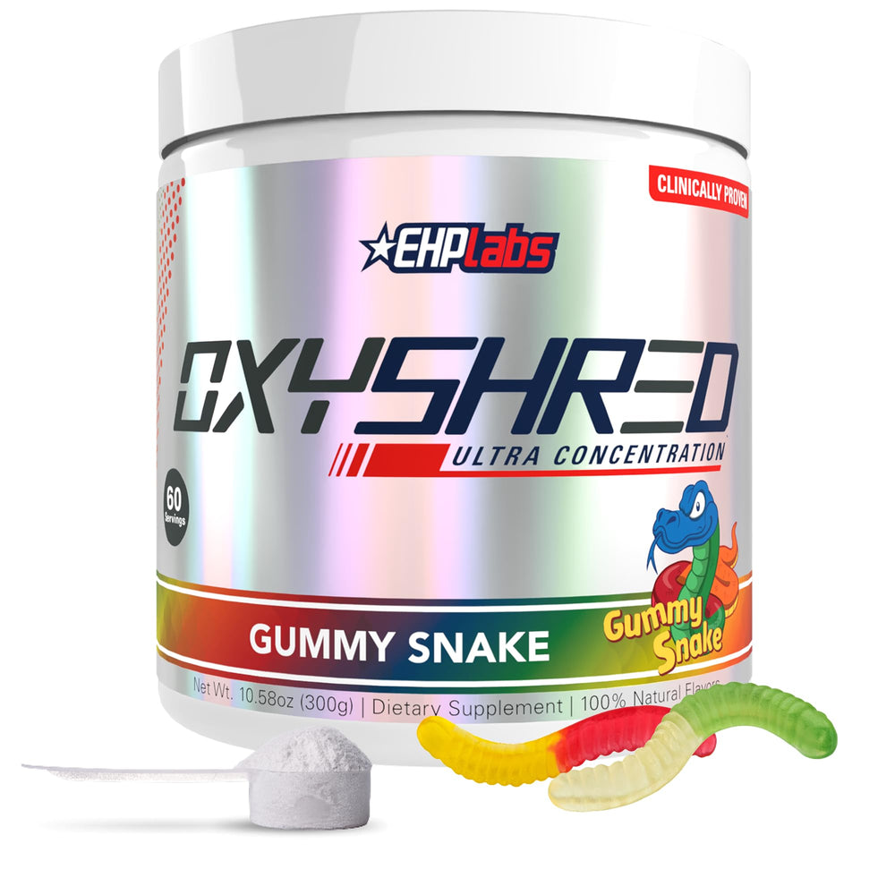 EHP Labs OxyShred bottle pour ready for a workout energy boost