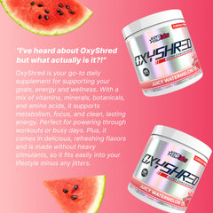 EHP Labs OxyShred ingredients closeup highlights L-Glutamine and Acetyl L-Carnitine.