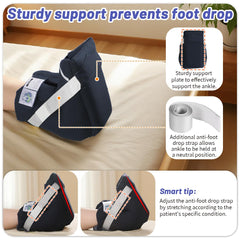 EHUELDER foot drop heel protector breathable-fabric minimizes friction and irritation