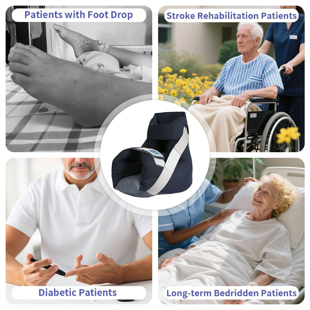 EHUELDER foot drop heel protector care guidance helps caregivers
