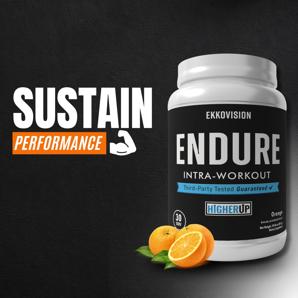 Endure intra orange scoop and jars illustrate simple dosing during sessions