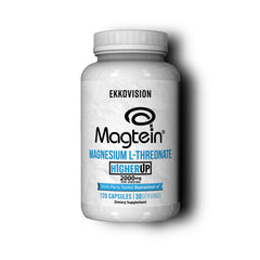 Ekkovision Magtein bottle close-up highlighting a reliable magnesium source for daily wellness.