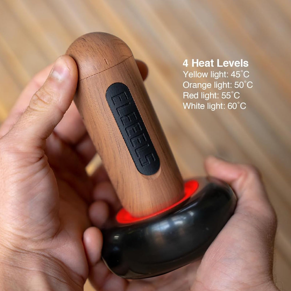 Eleeels far-infrared rays and negative ions aid muscle recovery.