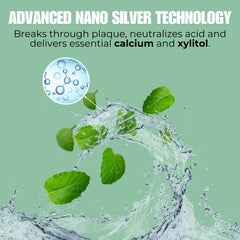 Elementa Silver alkaline balance image suggests pH-friendly formula for balanced oral environment.