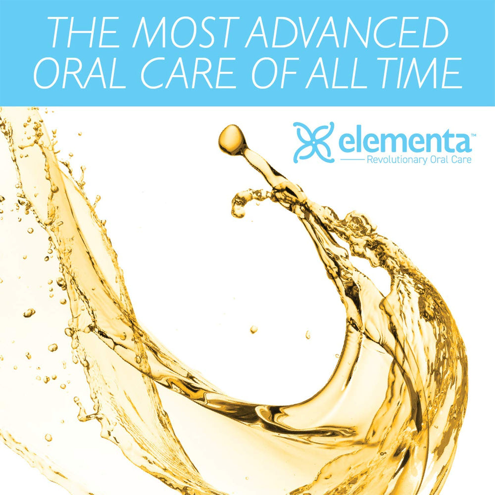 Elementa Silver label closeup highlights nano technology and xylitol blend
