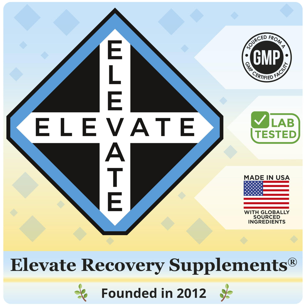 Elevate Recovery bottle on kitchen counter ready for daily routine.