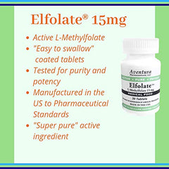 ELFOLATE bottle being poured to illustrate dosing convenience.