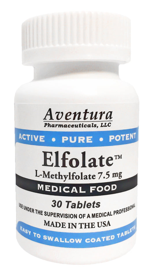 ELFOLATE bottle top view showing secure cap and premium formulation