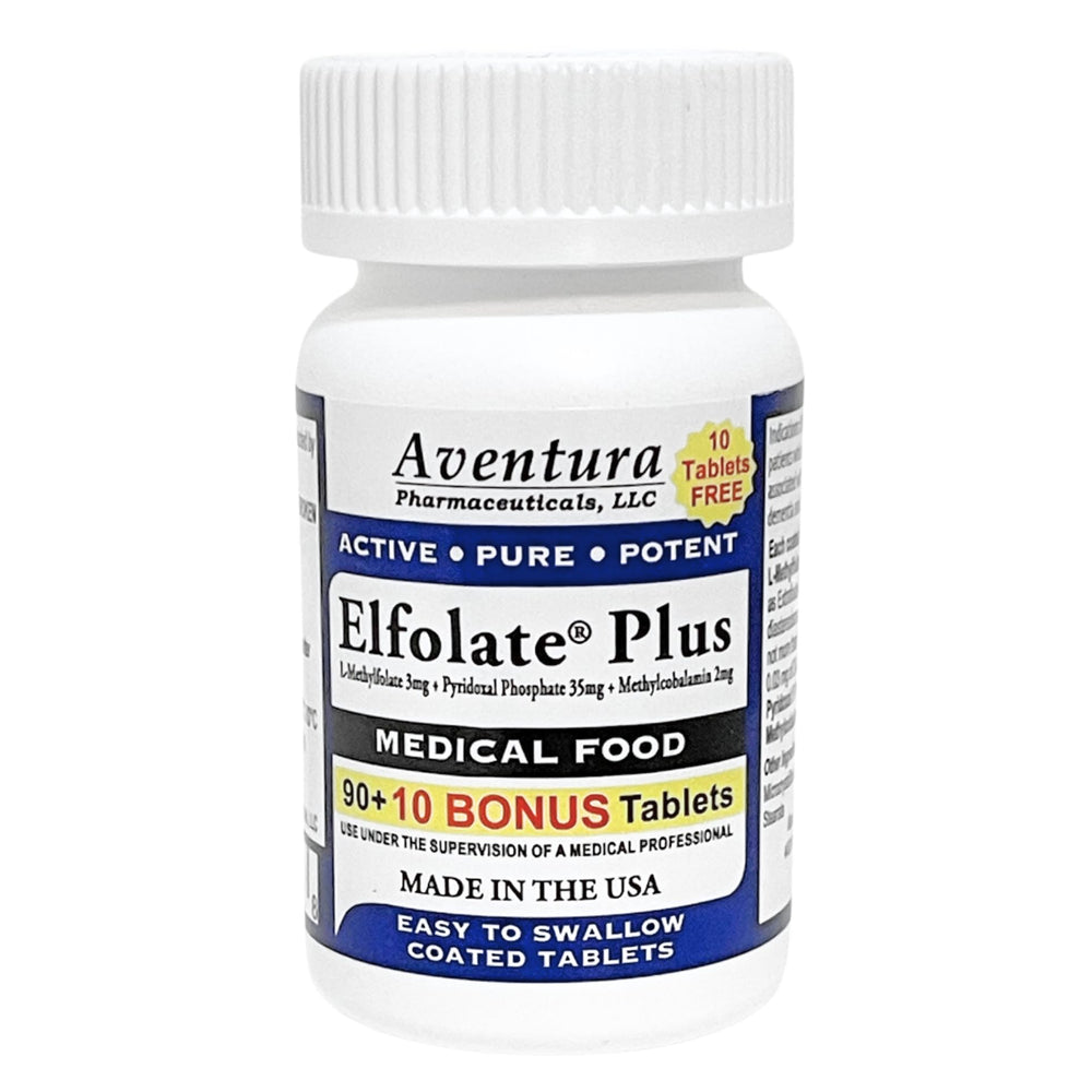 ELFOLATE Plus 3mg bonus pack bottle for daily folate support.