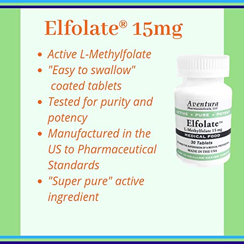 ELFOLATE bottle manufactured in the USA to pharmaceutical standards.