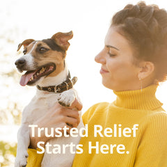 Pet owner administers at home with a calm, straightforward routine.