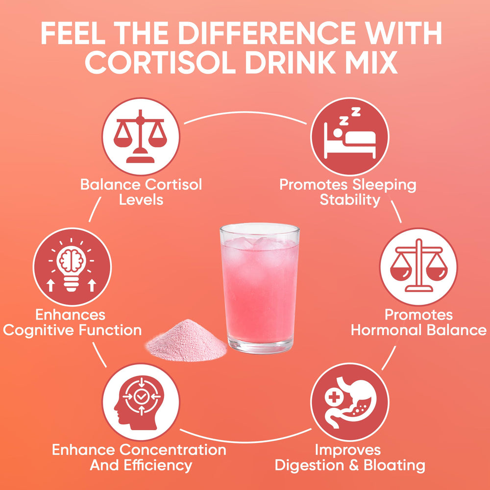 Elional Cortisol Drink Raspberry Lemonade in a glass for moments of calm