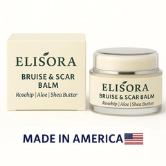 ELISORA Intensive Bruise & Scar Renewal Balm rosehip oil close-up, nourishing formula