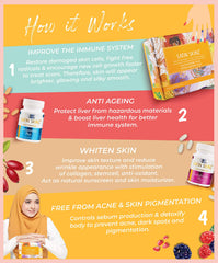 Elizkof Satin Skinz Astaxnthin Plus bottle offers antioxidant-friendly daily support.