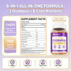ELLAMENTZ CoQ10 Gummies in hand illustrating convenient daily energy boost.