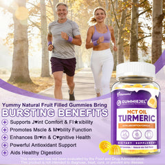 ELLAMENTZ turmeric gummies vegan non-GMO sugar-free label