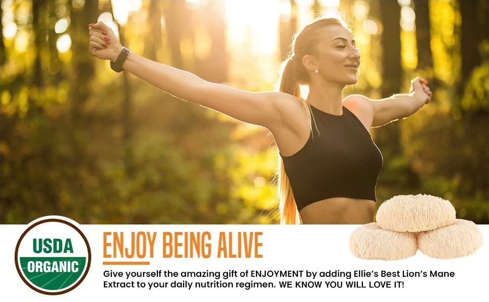 Ellie's Best Lions Mane powder mixed with coffee for a richer cup