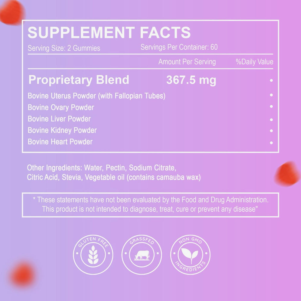 Elloura beef organ gummies liver close-up showing nutrient-dense ingredients for daily support.