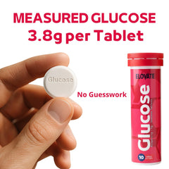 ELOVATE mixed variety glucose tablets offer flavor options for quick fueling.