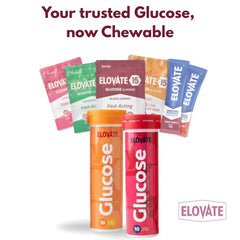 ELOVATE peach flavor tablets ready for school, work, or sport.