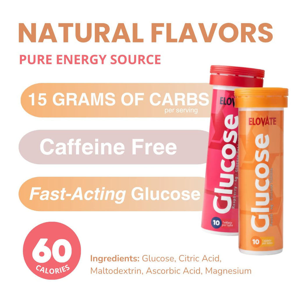 Precise, portion-controlled dosing from ELoVATE glucose tablets.