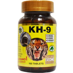 ELP ESSENTIAL KH-9 multivitamin bottle label highlighting natural ingredients for daily wellness.
