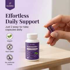 ELVERA Elderberry Gut Support on-the-go packaging for travel