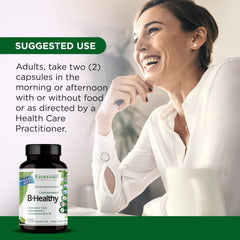 Emerald Labs B-Healthy packaging highlights allergen-free, GMO-free vegan formulation