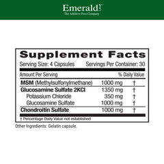 Emerald Labs capsules shown for convenient daily dosing supporting ongoing joint care