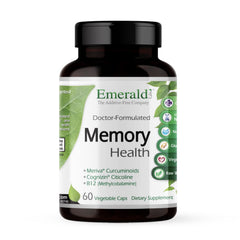 EMERALD LABS Memory Health bottle front displays daily brain support potential