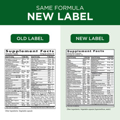 Capsules arranged in a row for EMERALD LABS Men 45+ easy daily use