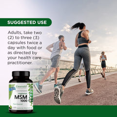 EMERALD LABS MSM additive-free packaging reflects pure formulation